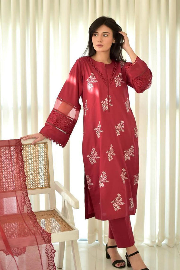 HORIYA MEHROON CORD SET